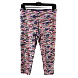 Knockout by Victoria's Secret Sport VSX Pink Printed Cropped Leggings Medium